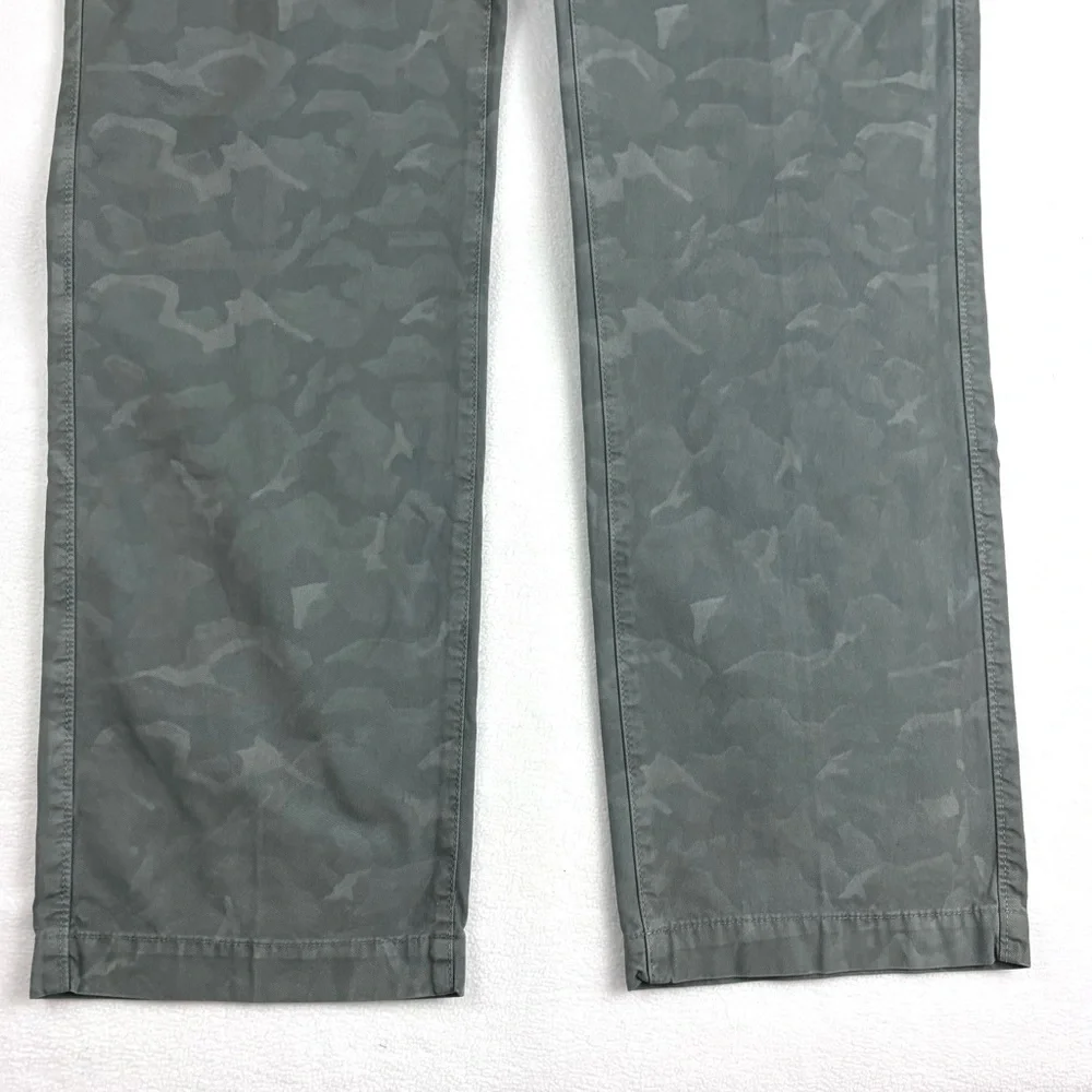 NWT Banana Republic Green Aiden Camo 100% Cotton Slim Straight Chino Pants 36/36
